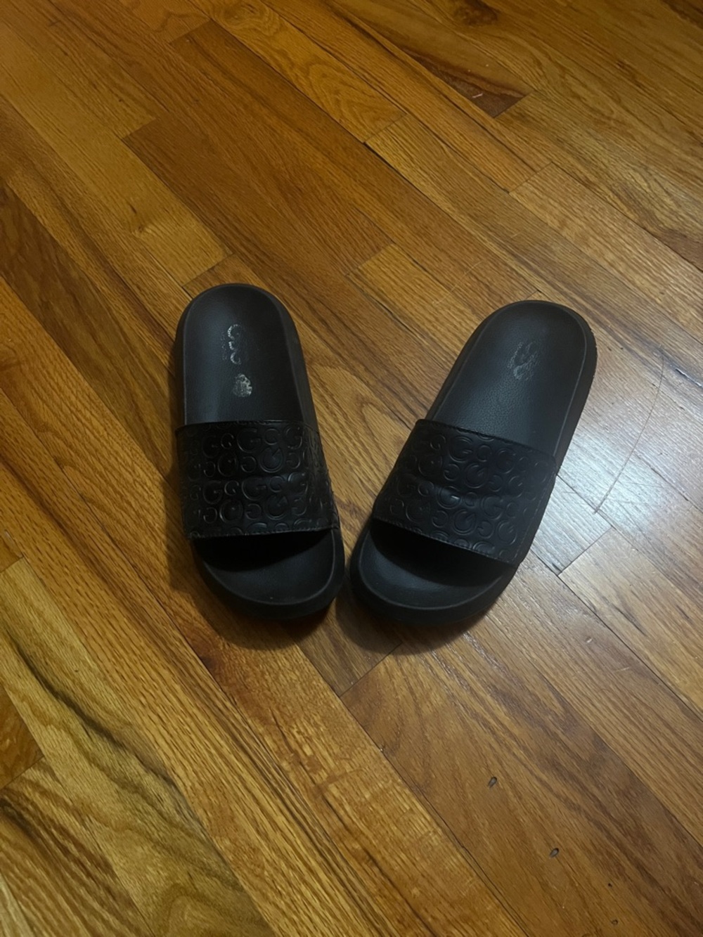 G by Guess Black Slide Sandals